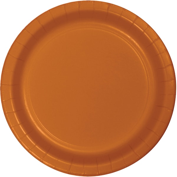 Touch Of Color 7" Pumpkin Spice Orange Dessert Plates 240 PK 323380 - main